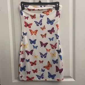 NWT Butterfly strapless dress